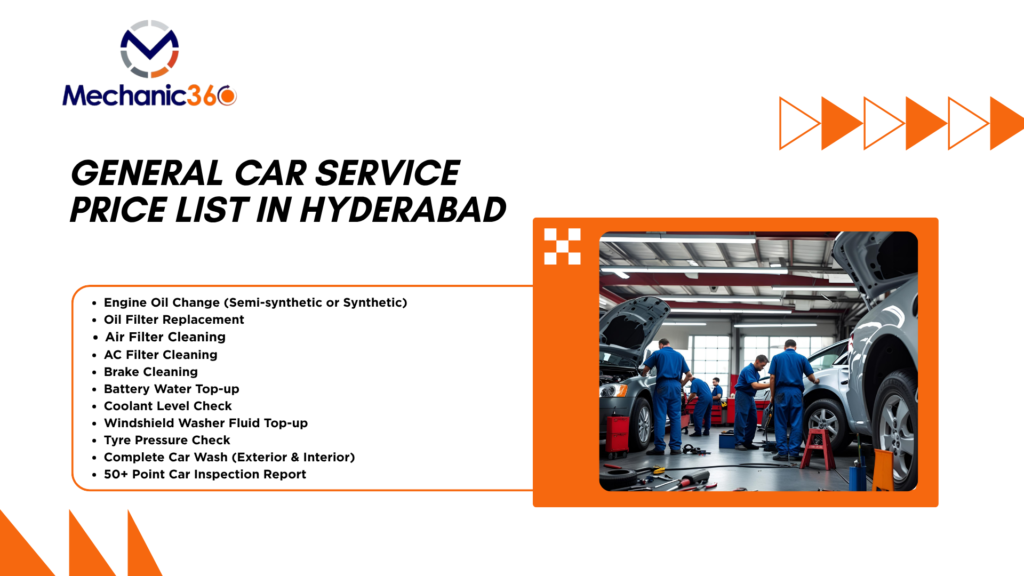 General Car Service Prices in Hyderabad | Mechanic360